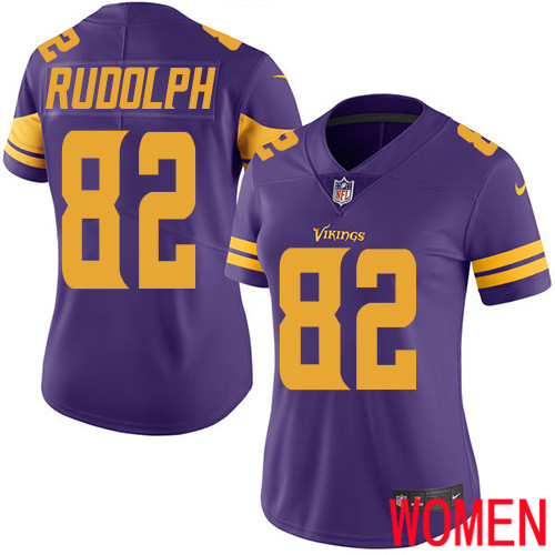 Minnesota Vikings #82 Limited Kyle Rudolph Purple Nike NFL Women Jersey Rush Vapor Untouchable->youth nfl jersey->Youth Jersey